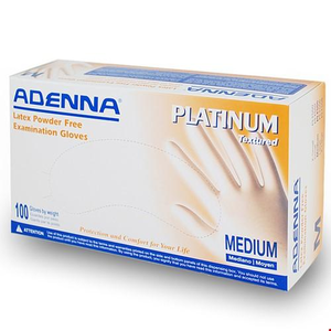 Adenna Platinum Latex PF Gloves Natural White, 100/Box